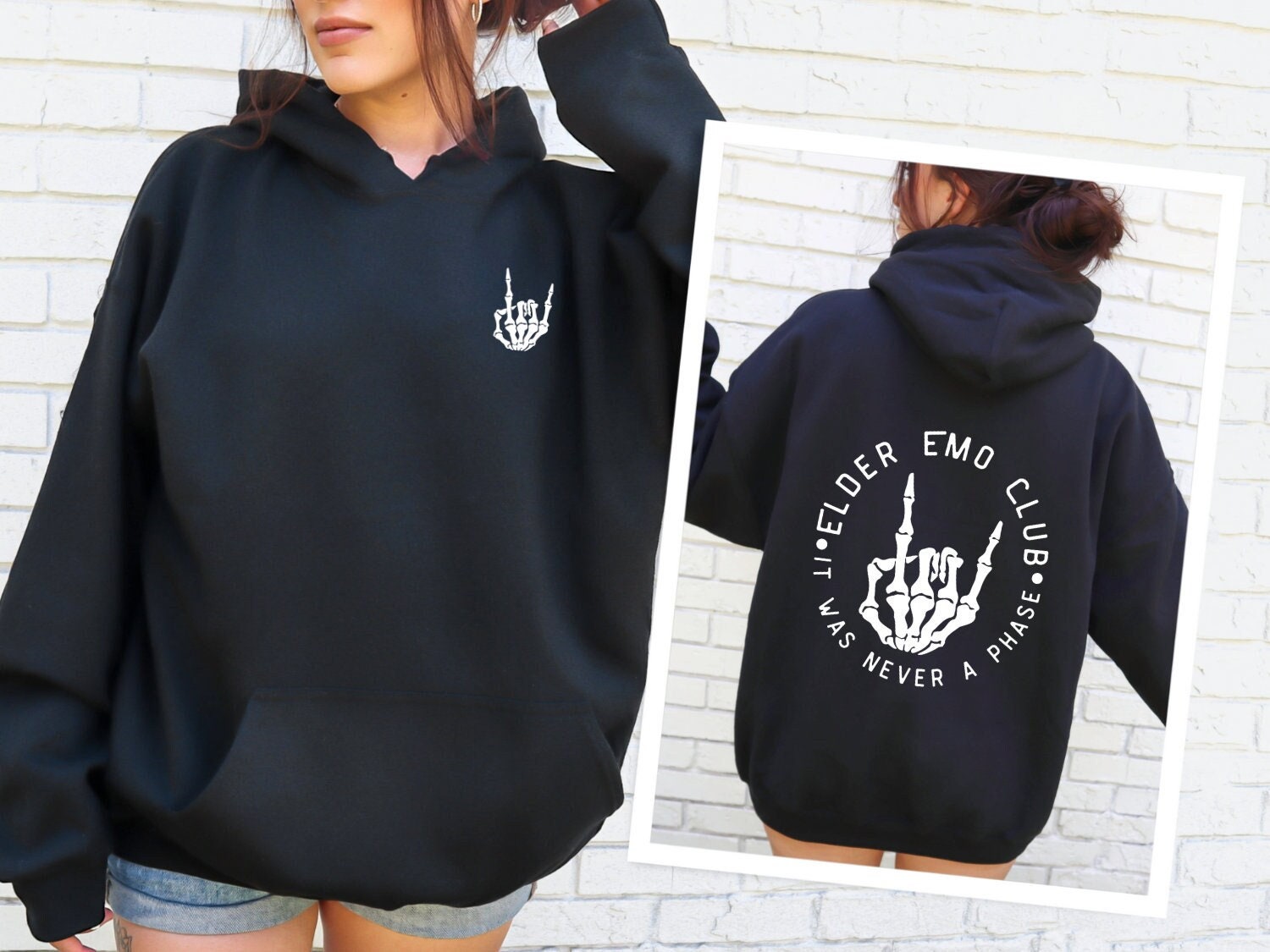 Black emo hoodie [-] - Polytoria