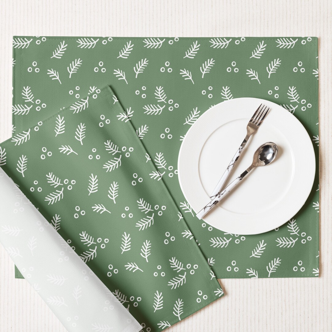 Christmas Placemat Set Etsy