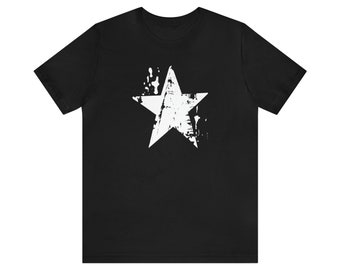 Star Unisex Short Sleeve Tee, star shirt, big White Star Shirt, Men&#39;s Star T-shirt, Big Star T-shirt, Star Tshirt, 4th Of July Shirt