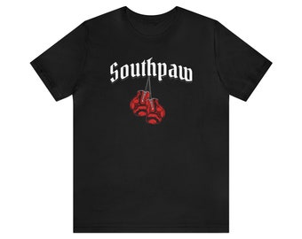 Southpaw Shirt, Boxing Unisex Short Sleeve Tee, T-shirt gift for boxer, left handed boxer shirt, boxer gift tshirt, Boxing t-shirt, Lefty