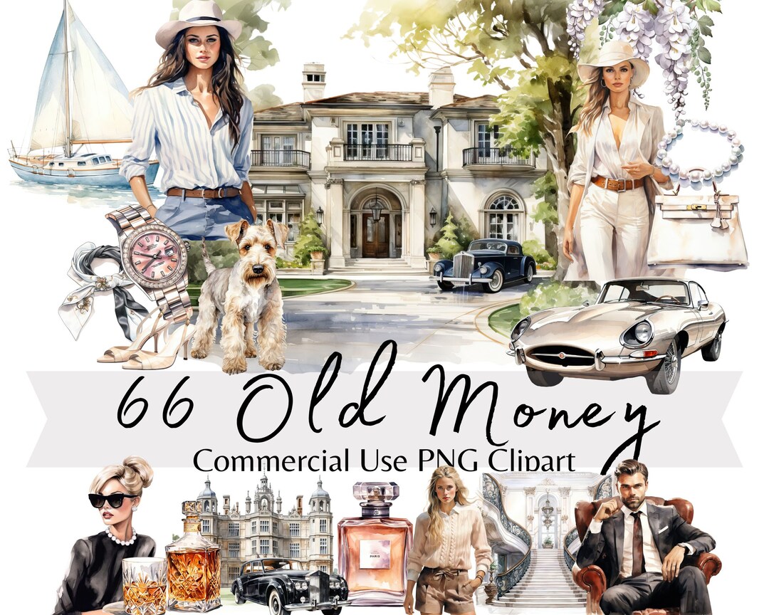 Old Money Aesthetics and Quiet Luxury Watercolor Clipart Bundle, High ...
