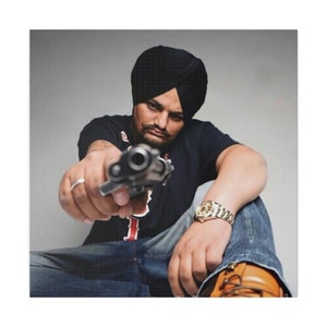 Sidhu Moose Wala Canvas - Punjabi Posters - Sidhu Moosewala