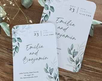 Save the Date Karte/ Card, Einladungskarte Hochzeit,  Hochzeitseinladung, Hochzeitskarte, Weddingcard