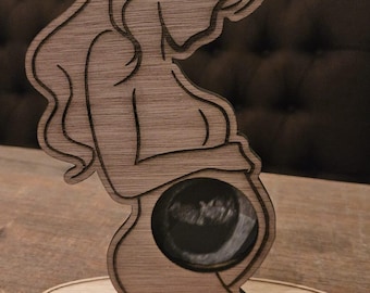 Ultraschallbild einer Frau - Foto einer Frau als Vorlage für ein Ultraschallbild