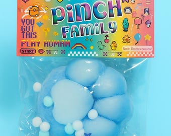Blue paw squishy toy stress relief