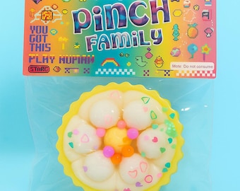 Yellow cheesecake squishy toy stress relief