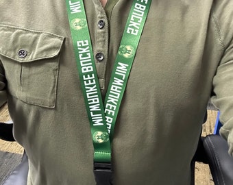 Milwaukee bucks lanyard key holder reversible