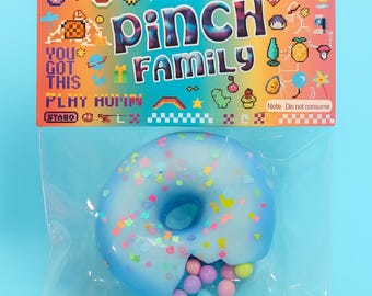 Blue doughnut squishy toy stress relief