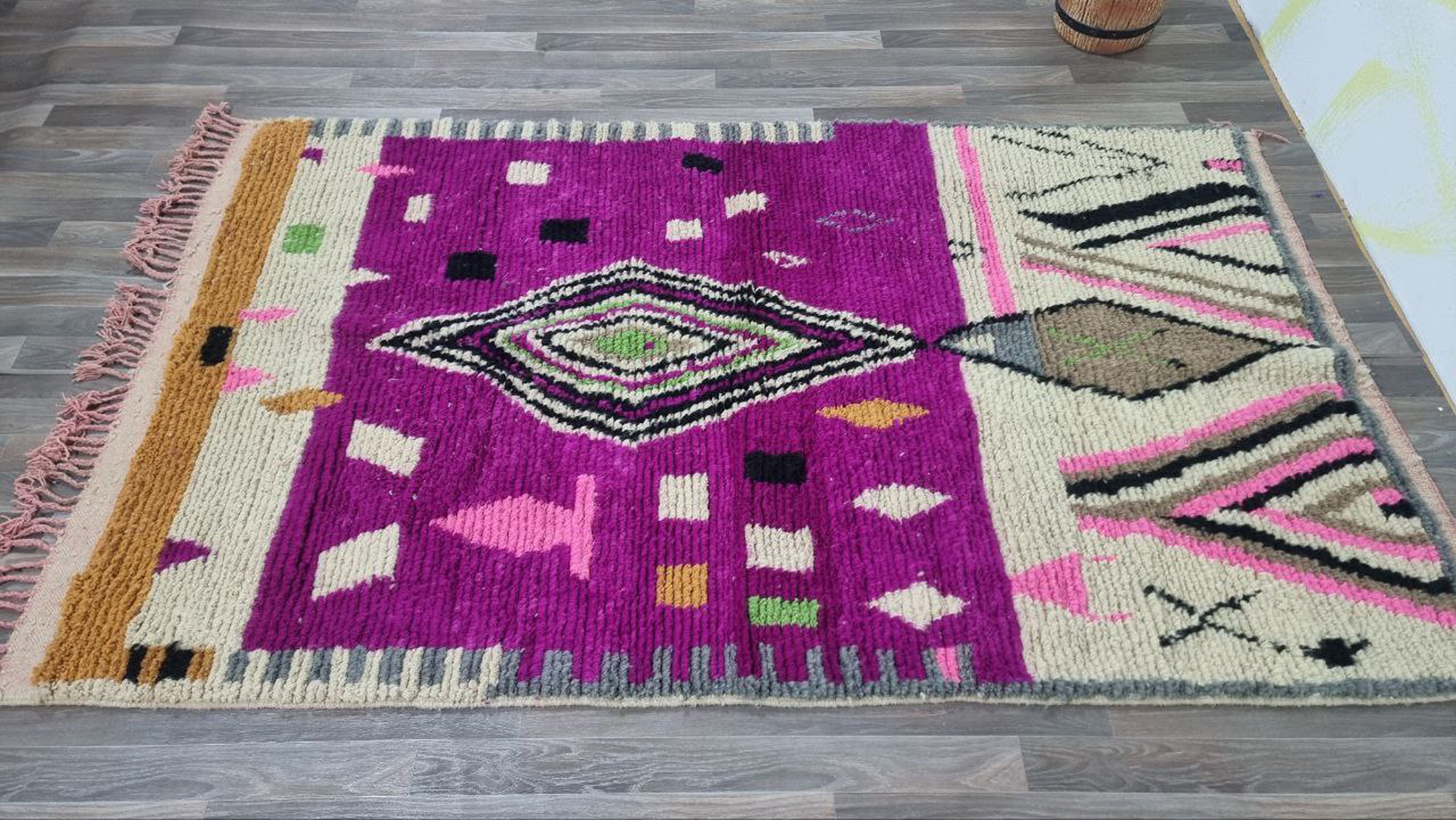 PURPLE CUSTOM RUG, Moroccan Handmade Rug, Colorful Custom Rugs, Boujaad