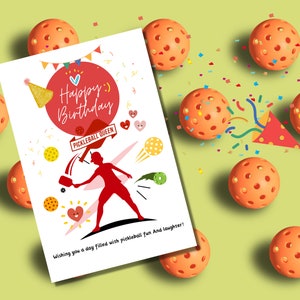 Printable Birthday Card for Pickleball lovers, Instant Download Birthday Card,Printable Card,Birthday Card for Pickleball players. Pickeball