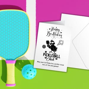 Pickleball Birthday Card, Printable Card  for Pickleball lovers, Instant Download Birthday Card, Funny Pickleball Birthday Card,Funny Card