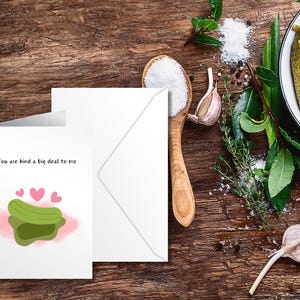 Carte d'amour imprimable, téléchargement immédiat Vous êtes une grosse affaire pour moi carte, pour petite amie petit ami, carte de voeux drôle de cornichon à l'aneth, cornichon