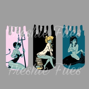 PNG pin up theme svg files for the LEOPARD slime drip can car freshie mold