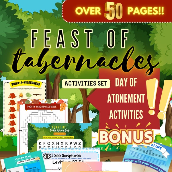 Embracing the Journey: Feast of Tabernacles & Day of Atonement Activity and Reflection Journal for Kids