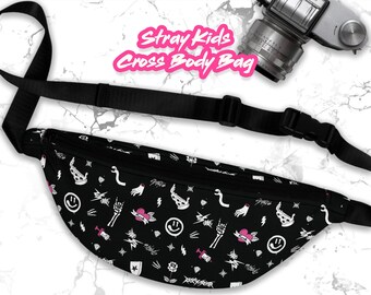 Stray Kids Rock Star Stickers Cross body Concert Bag/Fanny Pack