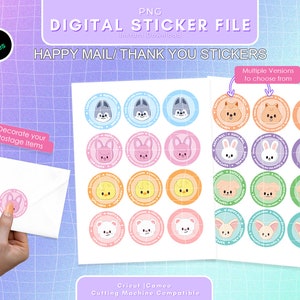 Stray Kids cute SKZOO mailing stickers | Digital File | Instant Download | Great for k-pop small business use | Avery blank label compatible