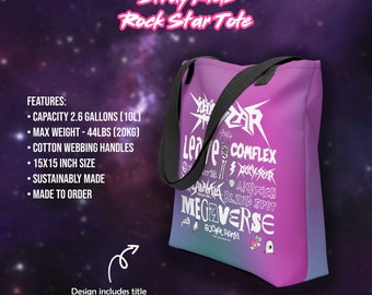 Stray Kids Rock Star AOP Tote bag, Includes title track names