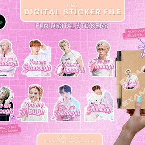 Streuner Kinder SKZ Pink Mailing Aufkleber | Digitale Datei | Sofort Download | Lustige Meme | Cameo Cricut kompatibel