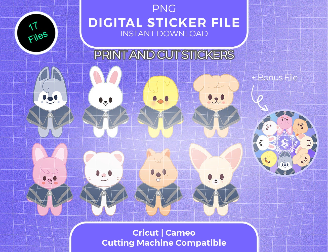 Archivos PNG Skz Skzoo de Stray Kids, mini archivo de pegatinas de ...