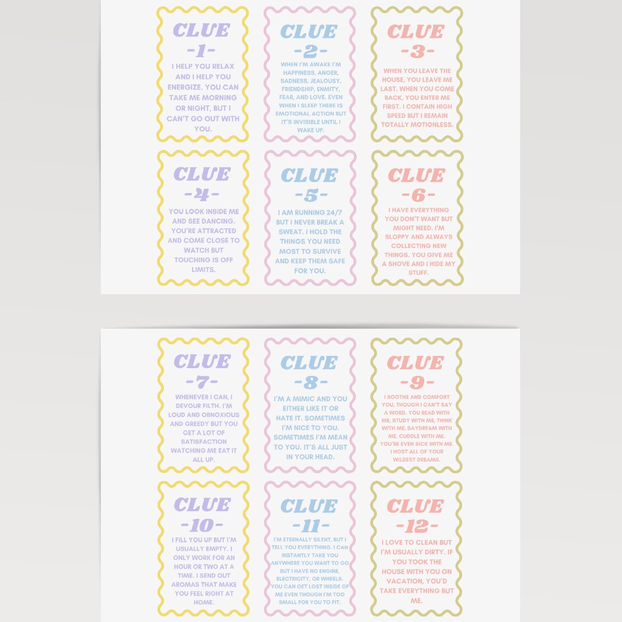 Teen Printable Easter Scavenger Hunt, at Home Adult Scavenger Hunt ...