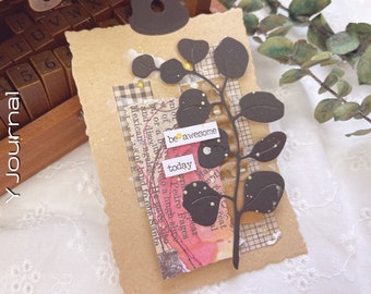 Handcrafted Mini Journal Pages with tabs. Includes a ring binder. Not sold anywhere else (I've checked!) See video for DIY Instructions.