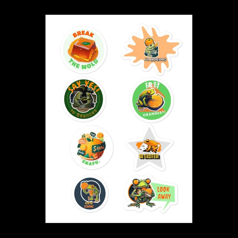 Frog Meme Sticker Sheet | Funny Laptop Decals, Water Bottle Stickers - Etsy