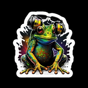 RoboSound Frog Vinyl Sticker Decal  | Water Bottles, Laptops, and Notebooks - Perfect for Frog Lovers!