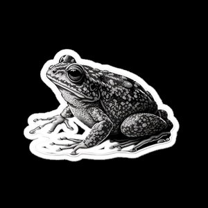 1950&#39;s frog Vinyl Sticker Decal  | Water Bottles, Laptops, and Notebooks - Perfect for Frog Lovers!