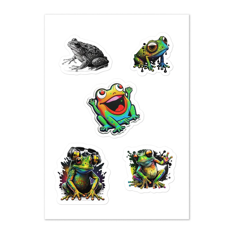 Funny Frog Sticker Sheet, Laptop, Water Bottle Decals - Etsy