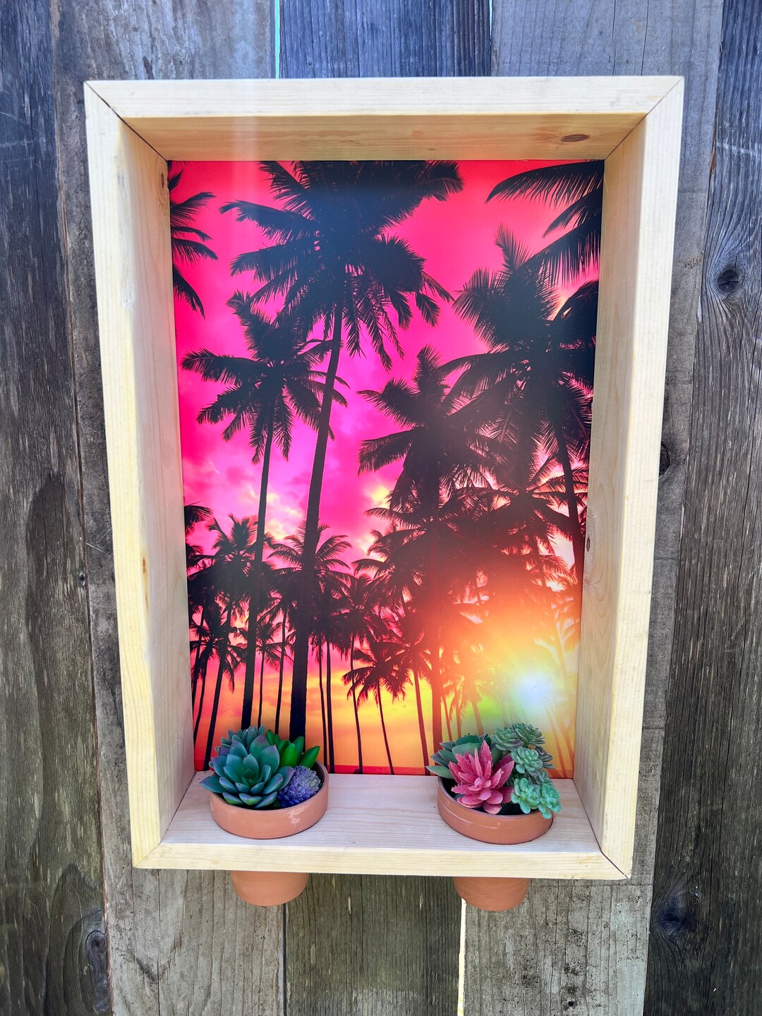 Wooden Hanging Living Succulent Art Frames or Design Your Own - Etsy
