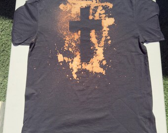 Vintage 1990s ARCHAIC SMILE Jesus Christ Stitched Black T-SHIRT