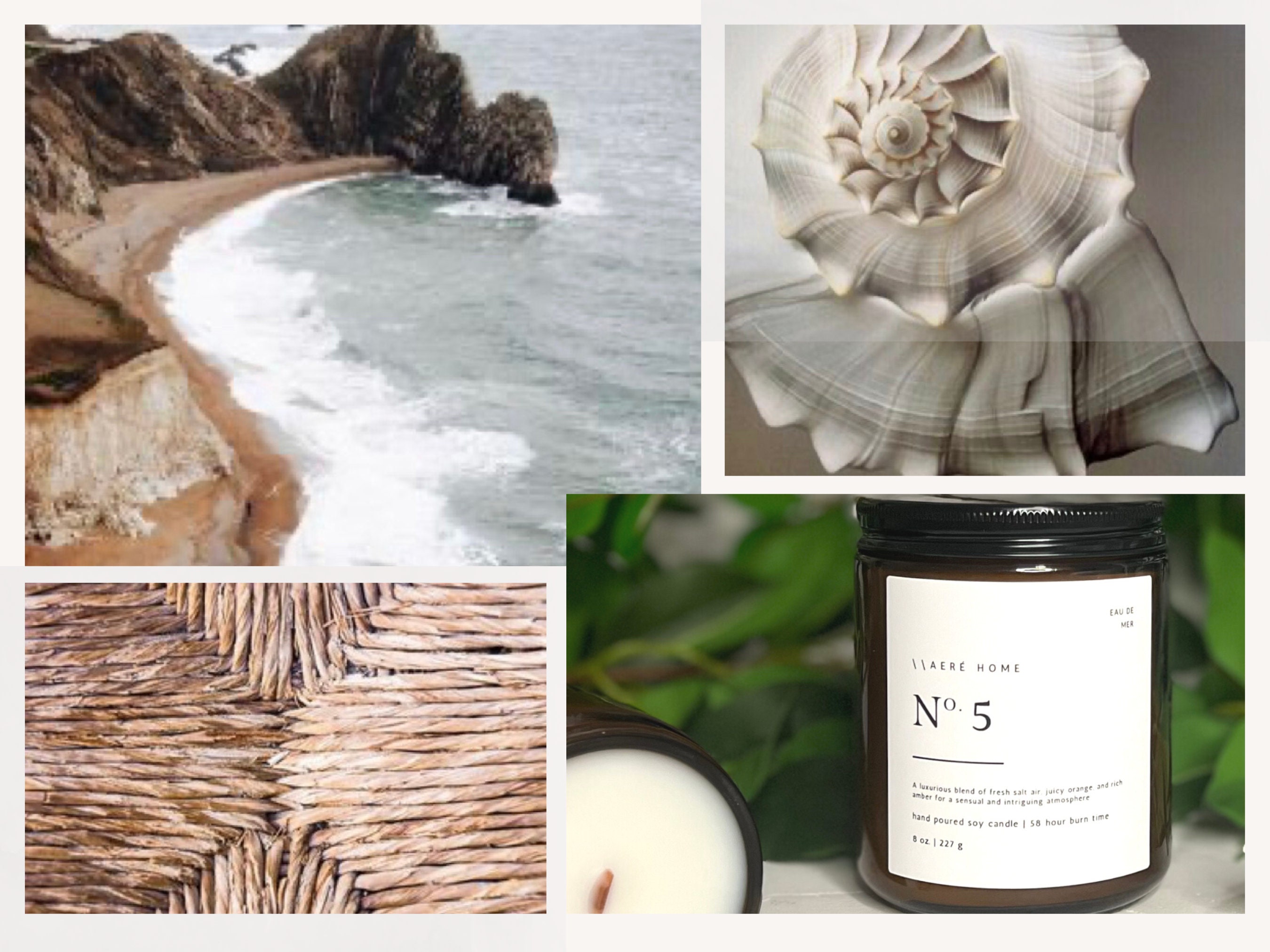 Eau de mer and Ambre - Coconut and Soy Wood Wick Candle – Ohra Creations