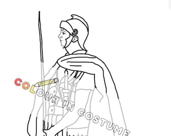 Roman soldier - printable colouring in page + fact sheet