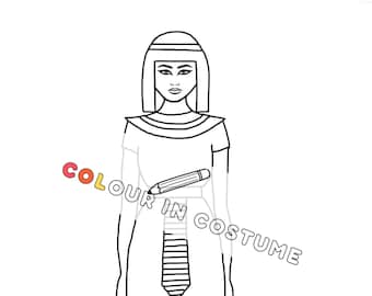 Ancient Egyptian Woman - Printable colouring in page