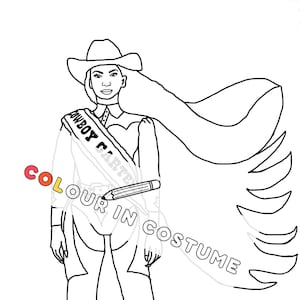 ビヨンセ - カウボーイ・カーターの塗り絵