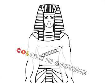 Ancient Egyptian Man - Printable colouring in page