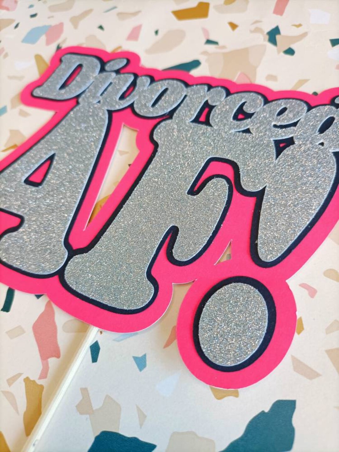 Divorced Cake Topper Cake Topper Custom Cake Topper Adult Cake Topper Rude Cake Topper Plant