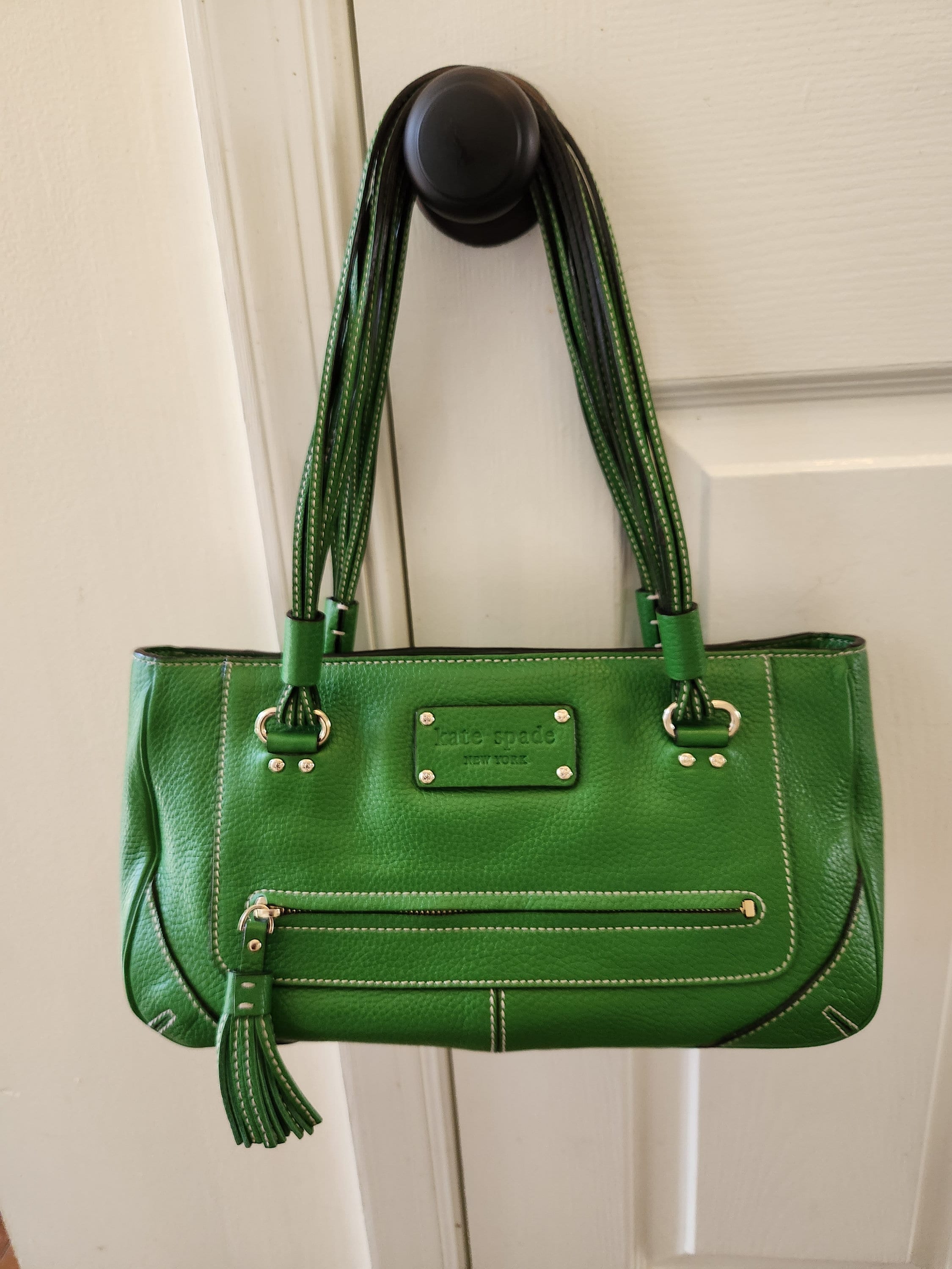 Hunter green kate spade purse sale