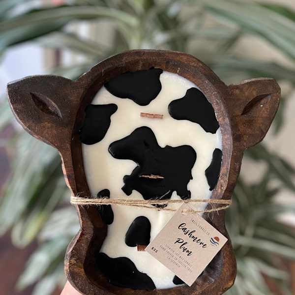 Mini cow head candle - 2 wick cow candle