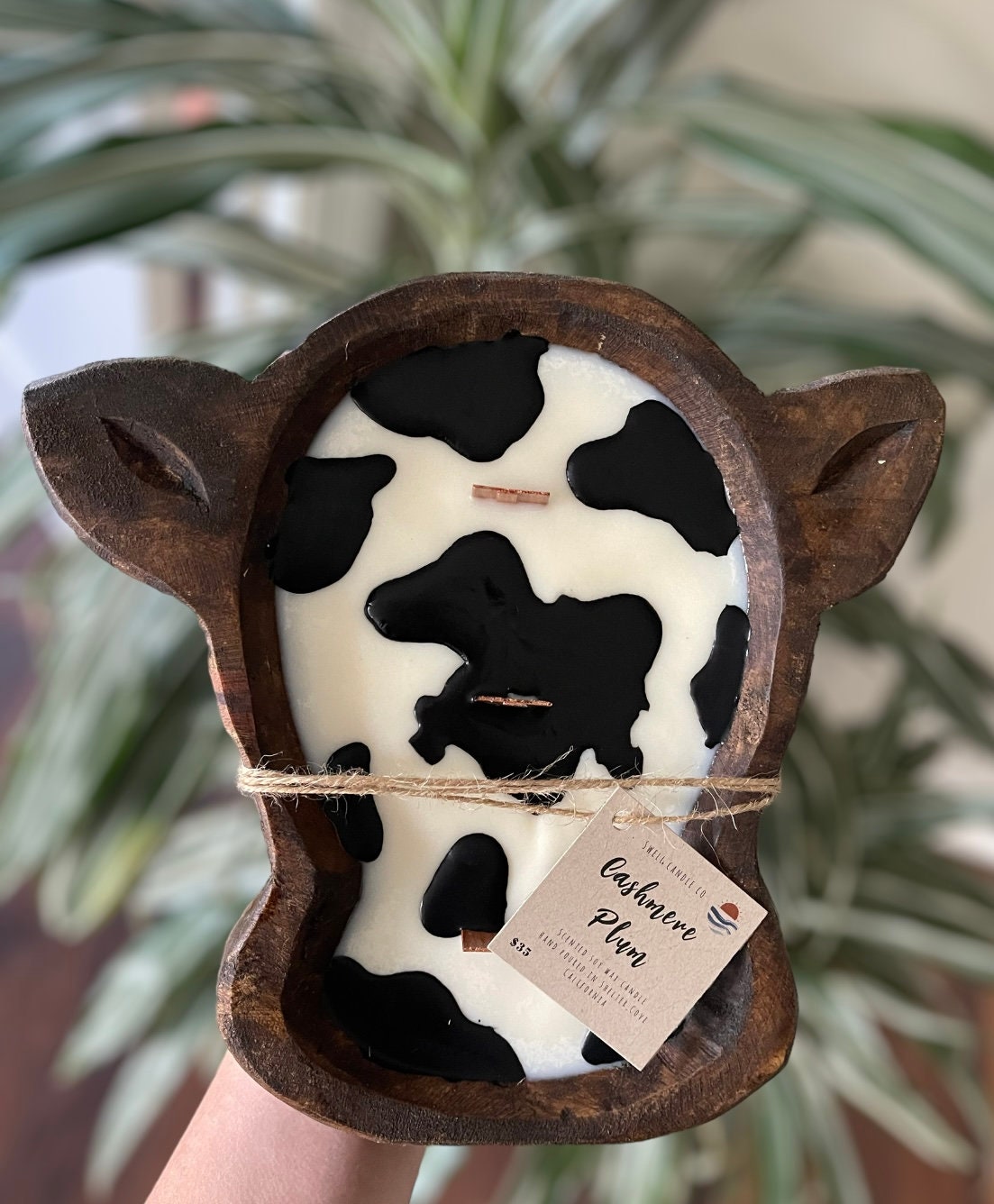 Mini Cow Head Candle 2 Wick Cow Candle Etsy