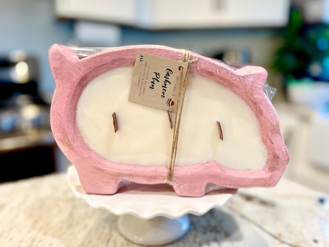 Piggy Candle Farm Animal Candles Etsy