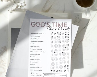 Faith Tracker/ Daily/Weekly Checklist Undated Printable & Customizable