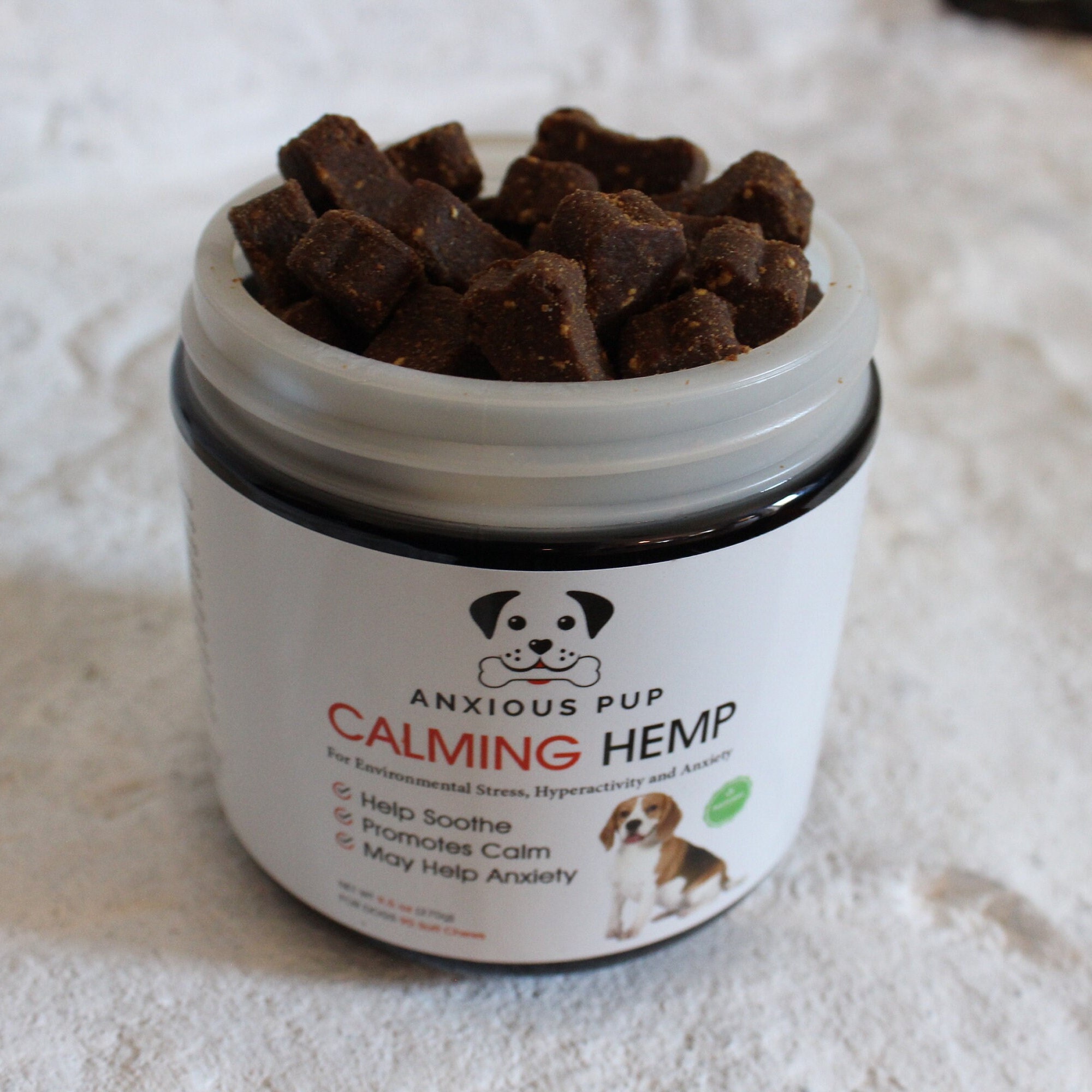 Anxious Pup Calming Hemp Chews Natural Treat for Dogs With Anxiety
