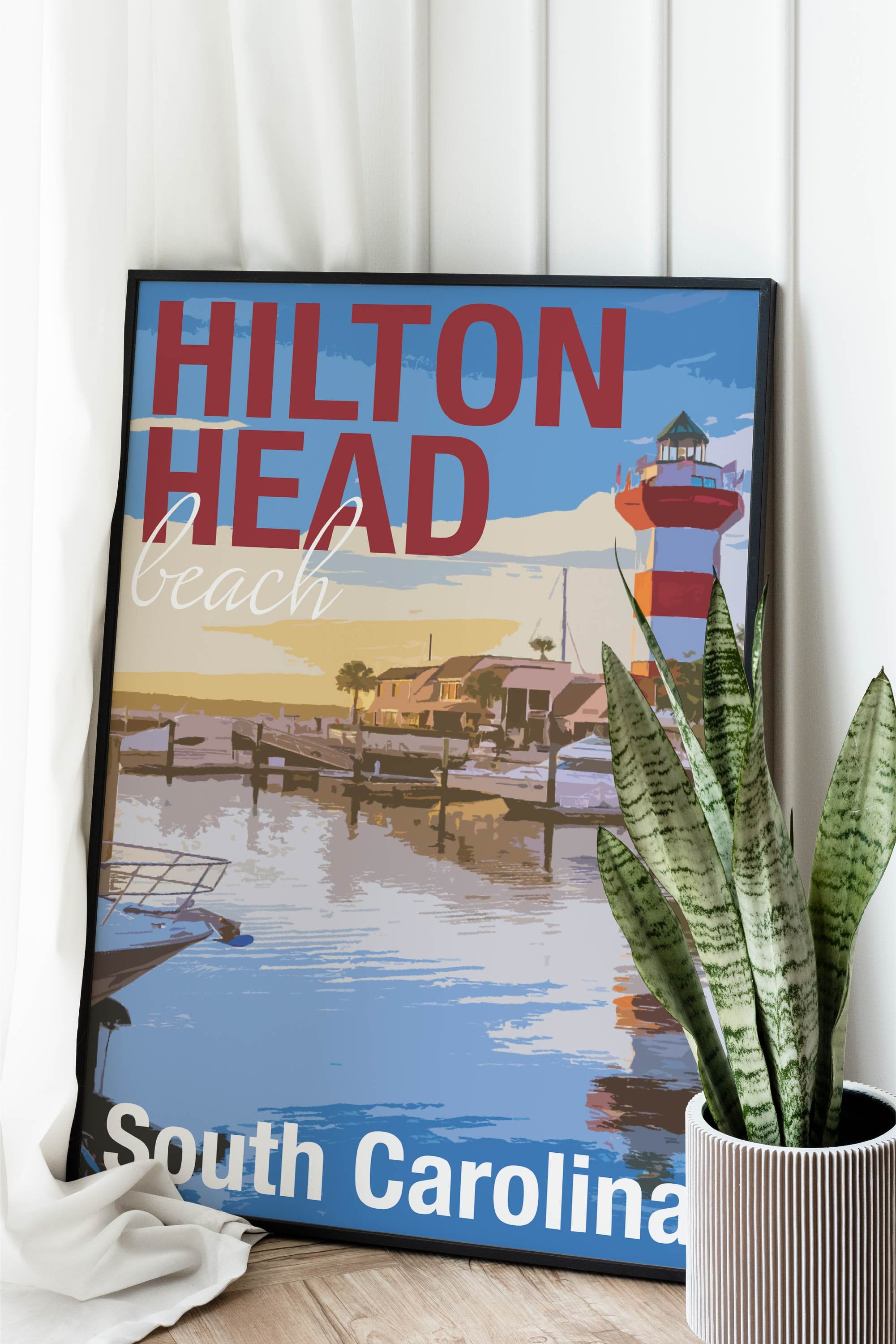 Hilton Head Wall Art for Beach Lover Gift Travel Poster Print Etsy Canada