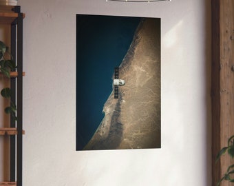 Coastal Satellite Vista Matte Poster