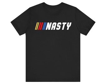 Nasty Racing Logo T-Shirt | Funny NASCAR-Inspired Tee | Unisex Graphic T-Shirt for Motorsports Fans