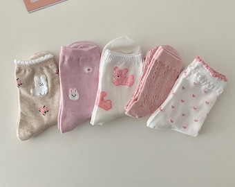 Daily Women’s Pink Pattern Mix – 5 Pairs Assorted Designs