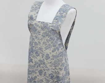 Women’s Rose Floral Apron – 100% Cotton Crossback