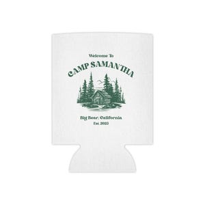 Camp Bachelorette Koozie, cadeau de mariage personnalisé, week-end au bord du lac Bach, glacière camping cadeau EVJF