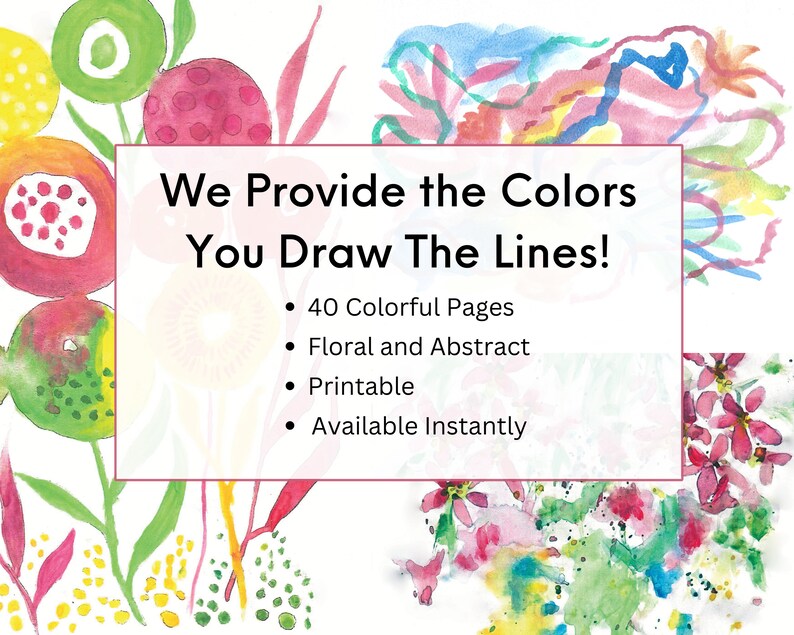 Reverse Coloring Book Digital Download PDF Coloring in Reverse - Etsy